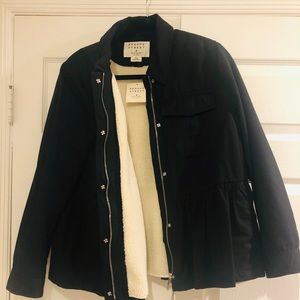 Kate Spade Sherpa lined cotton military jacket